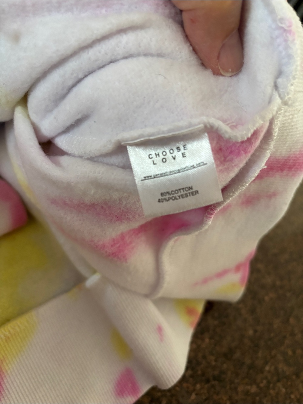 Generation Love Ladies Pink Blue Yellow Tie-Dye Smile Patch Hoodie-M - Picture 5 of 6